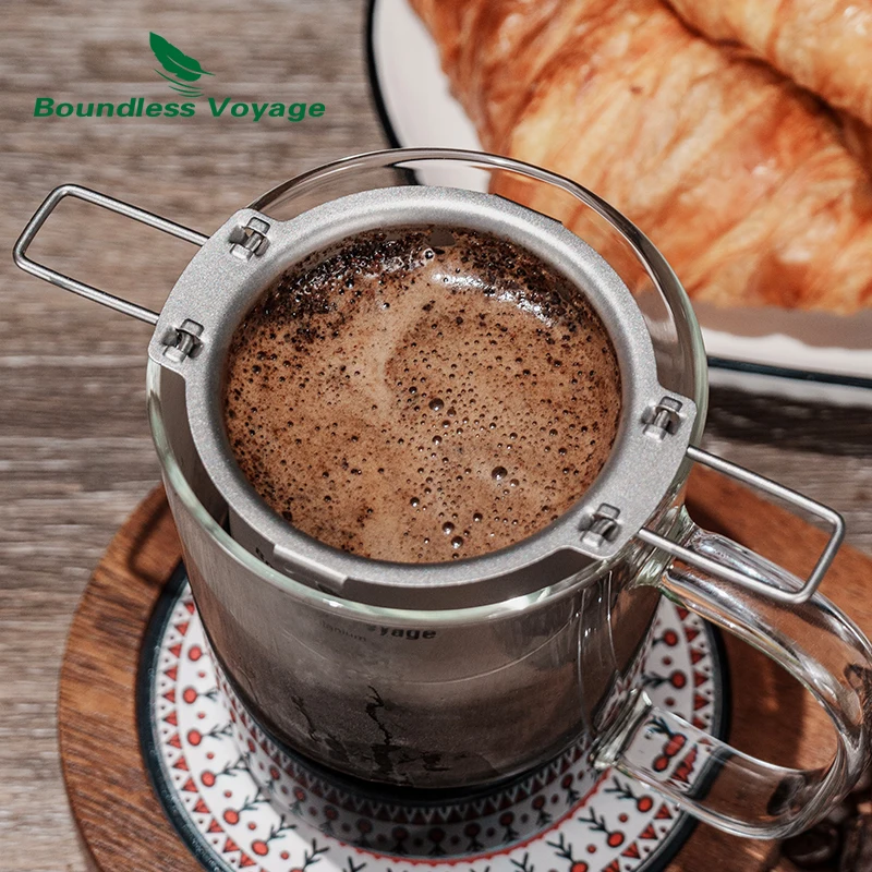 Titanium Coffee Filter Boundless Voyage Reusable for Pour Over and Drip Coffee Maker Ti6002P titanium coffee filter