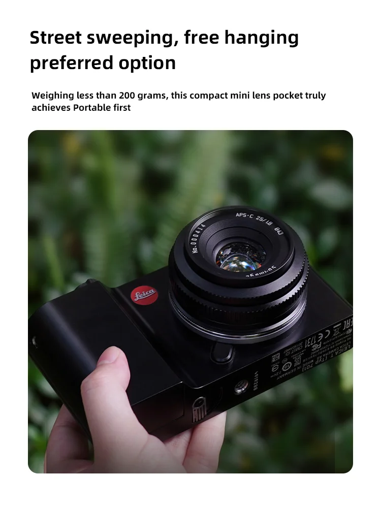 SGimage 25mm F1.8 Fixed Portrait Lens for Sony E, Fuji X, Canon RF