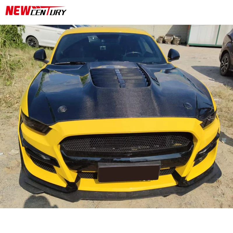 탄소 섬유 자동차 엔진 후드 커버, 포드 머스탱 2015 - 2017 용 자동차 보닛, GT500