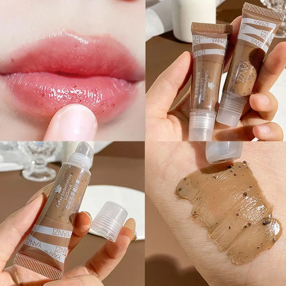 

Coffee Lip Scrub Remove Dead Skin Coffee Lip Scrubbing Moisturizing Exfoliator Anti-cracking Care Lipstick Lip R1B7