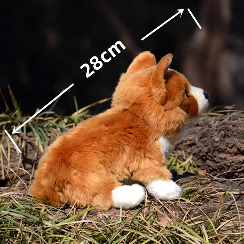 Welsh Corgi Dog High Fidelity Anime Cute Plushie Corgi Plush Toys Lifelike Animals Simulation Stuffed Doll Kawai Toy Gifts Kids 2