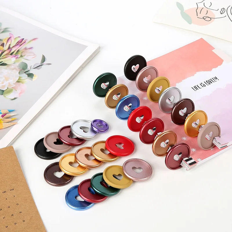 12pcs 28mm Mushroom Hole Loose-leaf Disc Binding Discs Notebook Binding Rings Discbound Planner Loose Leaf Binder Mushroom Discs