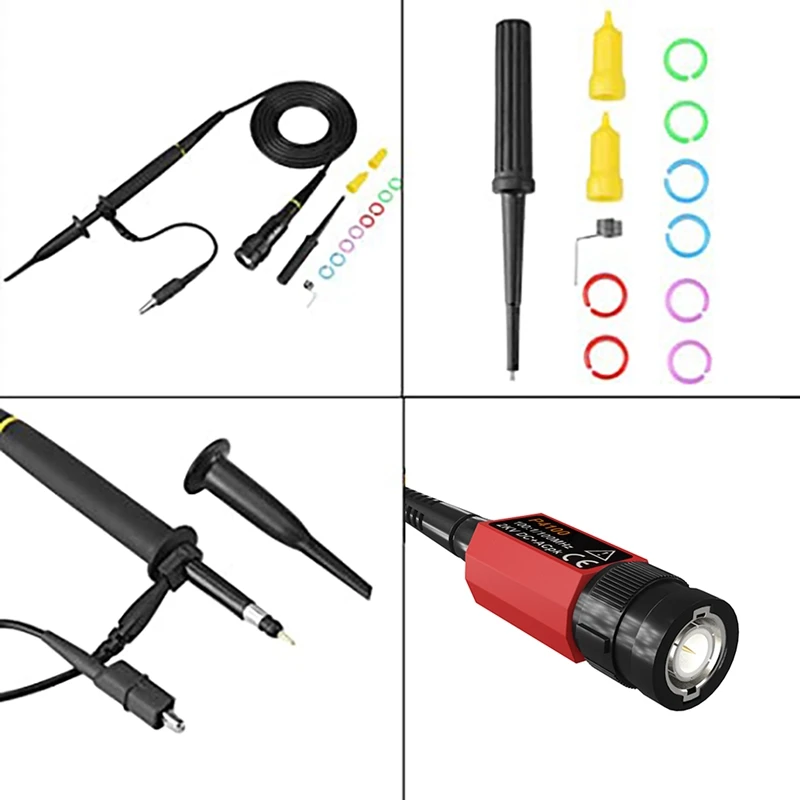 P4100 Oscilloscope Probe 100:1 2KV High Voltage 100Mhz Safety BNC Connector For Oscilloscope Adjustable Attenuation 3
