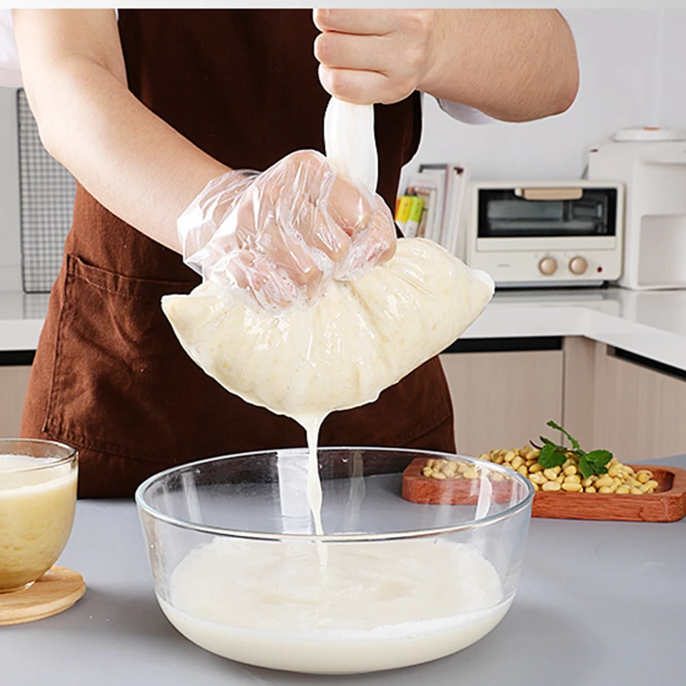 WMKGG Set 4 Sacchi Filtranti A Rete Ultra Fine Riutilizzabili – Con Manico In Acciaio, Grandi E Piccoli, Per Latte Di Noci, Caffè, Succhi E Formaggio