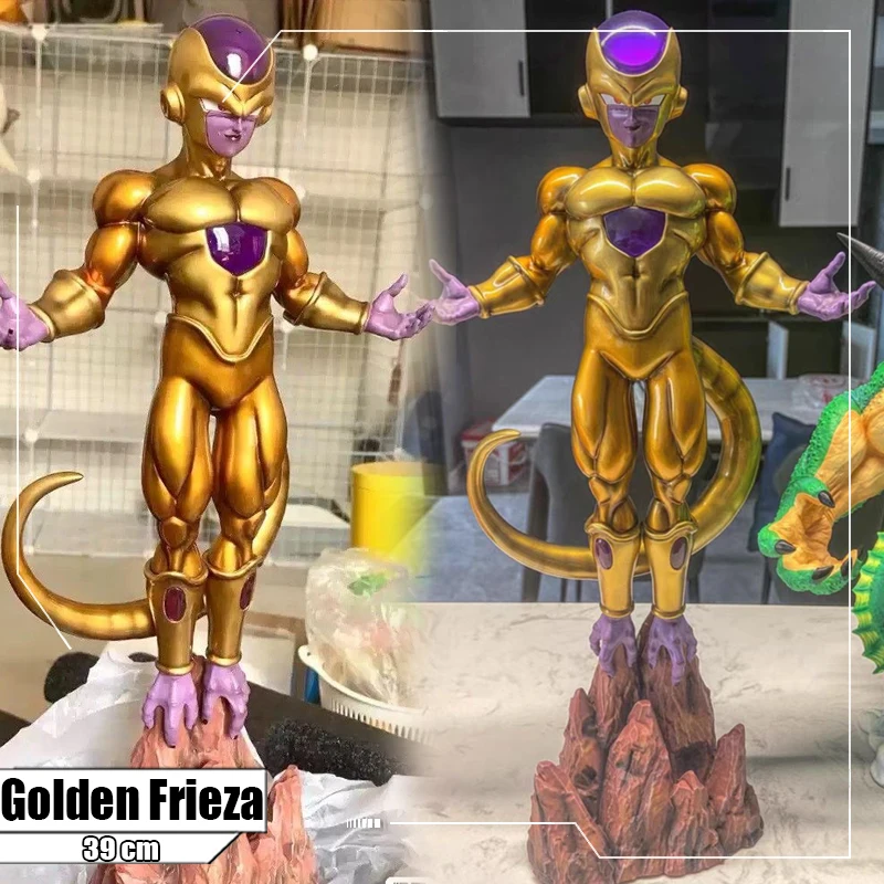 39Cm Dragon Ball Super Golden Freezer Frieza Gk Statue Pvc Action Figures Collection Model Toys For Children Regali Di Natale