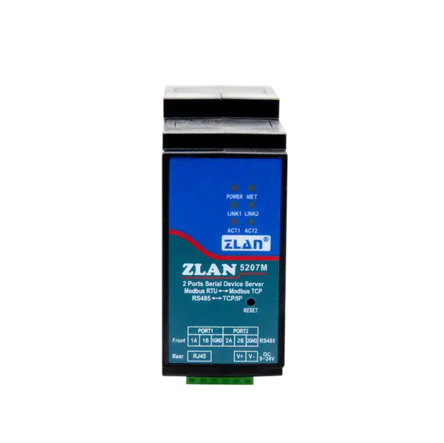 

5207 м 2 порта RS485 Din-рейка Modbus шлюз Серийный Сервер MQTT