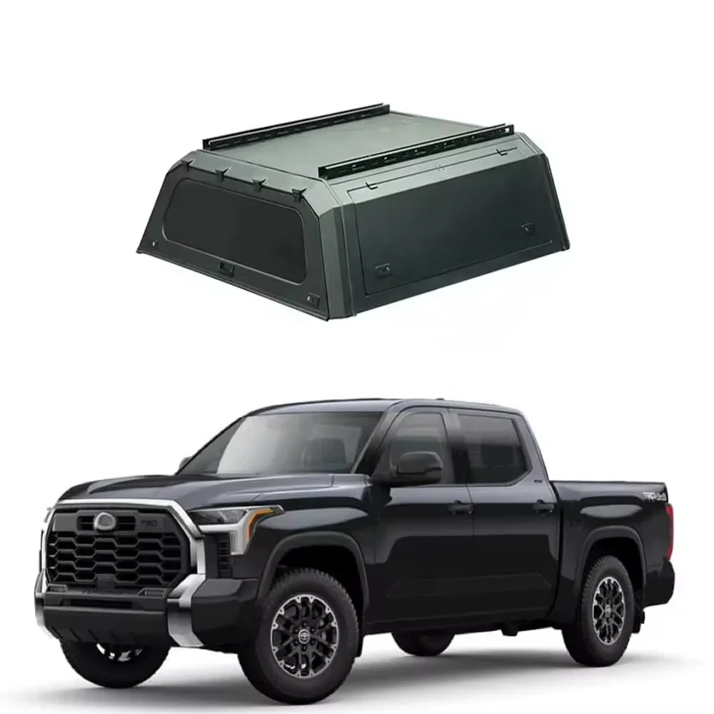 

Hard Type Aluminum Alloy Topper Camper Pickup Tonneau Cover 4x4 Pickup Truck Canopy For Tacom Tundra