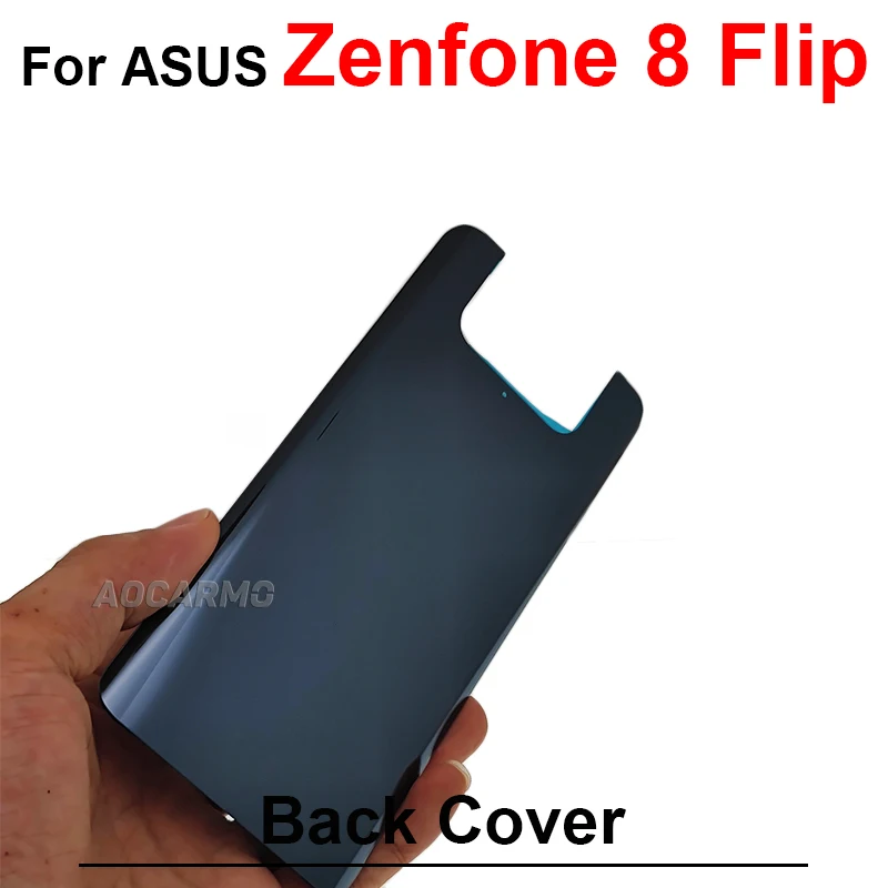ASUS Zenfone 8 플립용 후면 카메라 프레임 교체 부품, 블랙 및 실버 후면 커버, 1 개