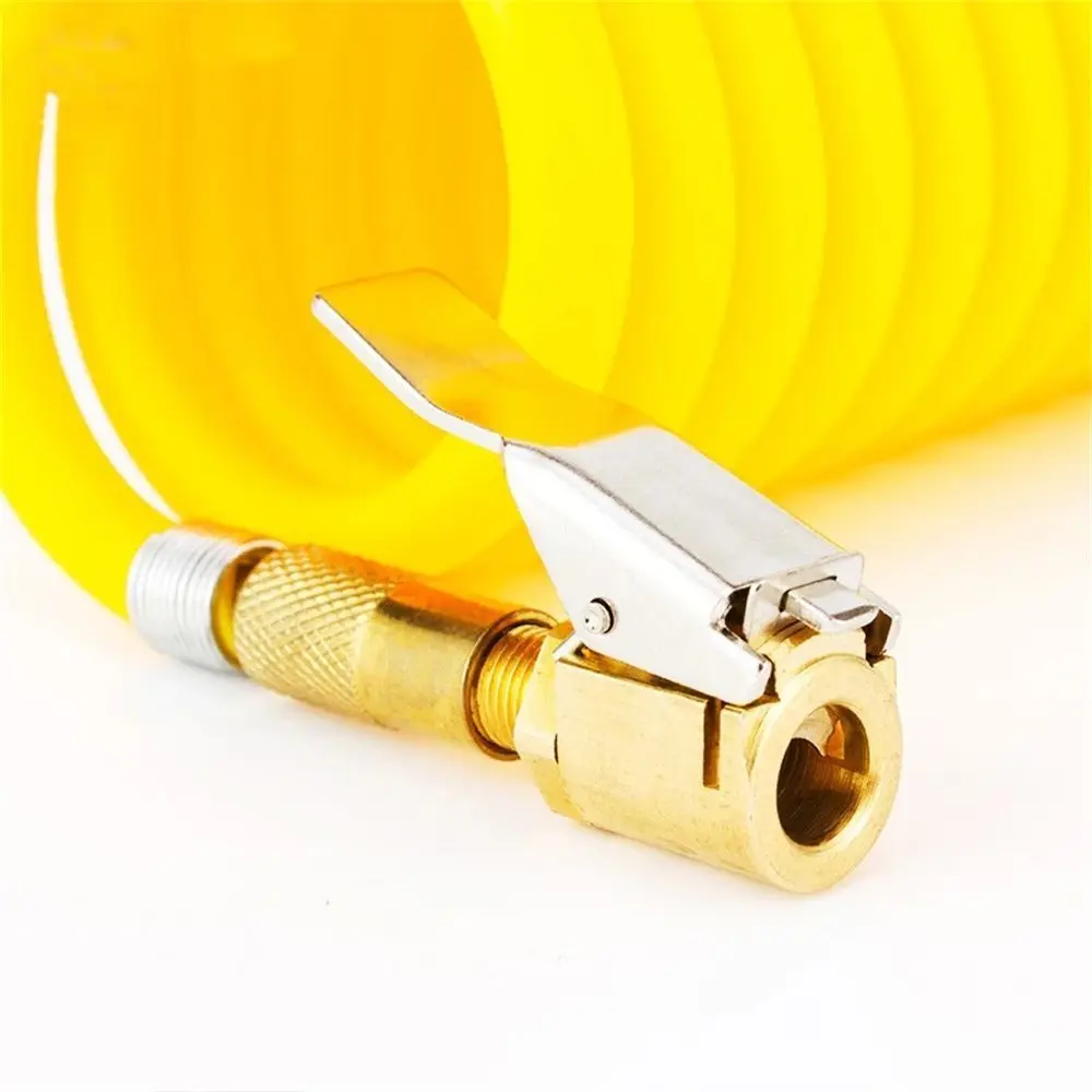 Car Tire Inflator Adapter Car Accessories For Compressor Car Auto Brass 8mm Tyre Wheel Tire Air Chuck Inflator Pump Valve Clip Clamp Connector Adapter