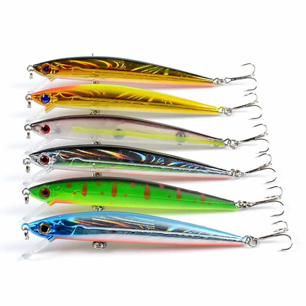 Voarge 5Pcs 3cm Fishing Lures Set, Mini Tiny Small Light Shallow Dive Trout Perch Lures, Single Hook Spinner Baits For Fishing Lovers
