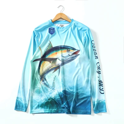 Camisas de pesca para hombre, camisa de rendimiento UPF50 +, protección  solar, transpirable, secado rápido, humedad al aire libre, talla de EE. UU.  - AliExpress