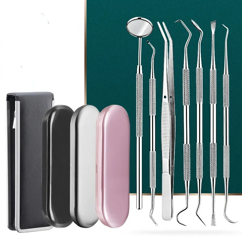 5PCS Dental Tool Set Mouth Mirror Tweezers Probe Dental Kit Instrument Pick Dentist Prepare Tool Tooth cleaning tool dental care kit