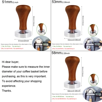 51/53/58mm Espresso Tamper Powder Machine Aluminum Coffee Tampers For 51mm 53mm 58mm Portafilters 2