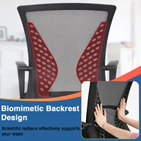 Office Chair Mesh Chair Ergonomic Computer Desk Chair Mid Back Swivel Lumbar Support with Armrest - Image 5