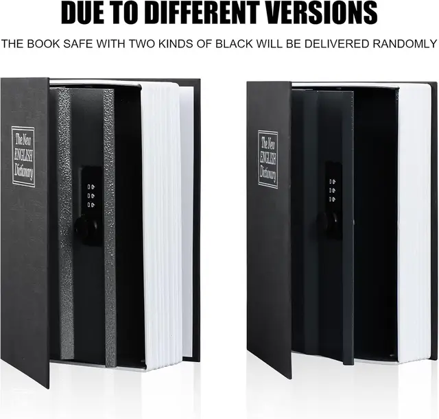 Diversion Book Safe Storage Box Dictionary Secret Safe Can with Security Combination Lock Hidden Hidden Metal Lock Box Two Size 3