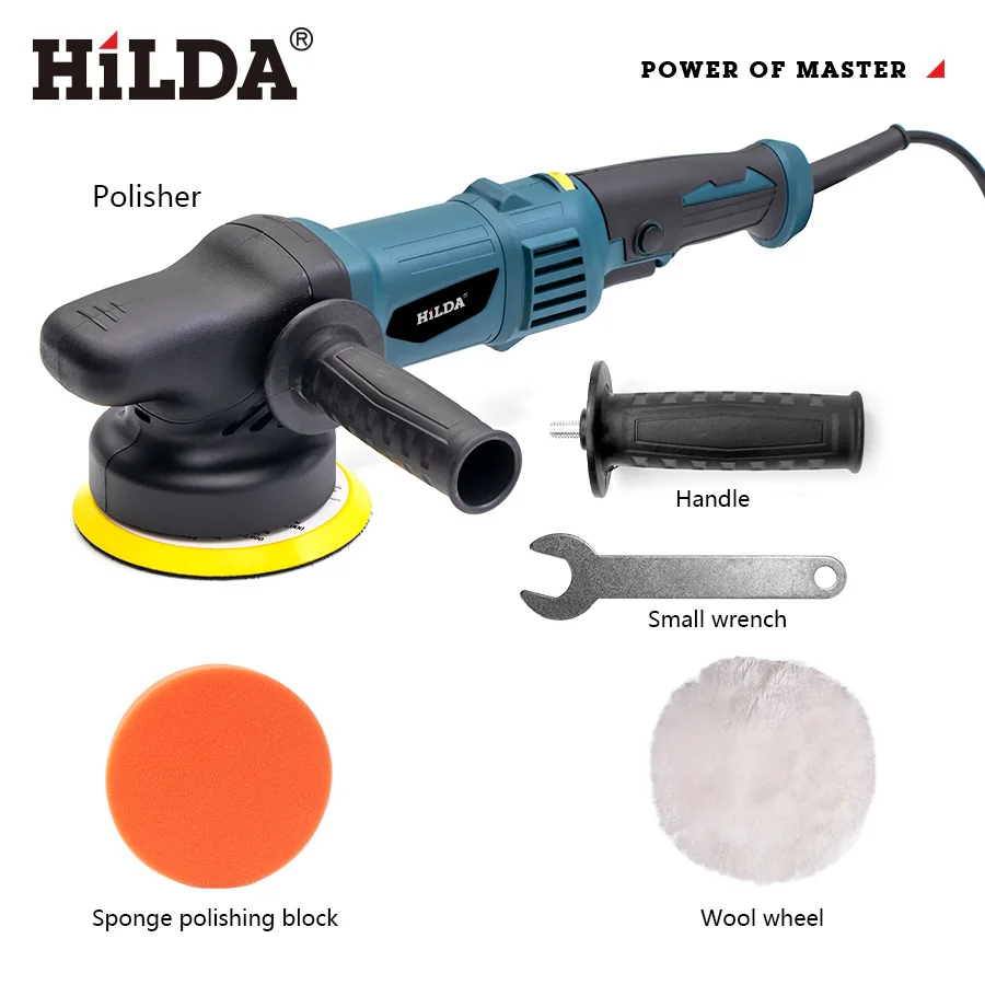 HILDA Car Polishing Machine 5inch Orbit Dual Action Auto Polisher Variable Speed Sander ing Waxing Machine 980W