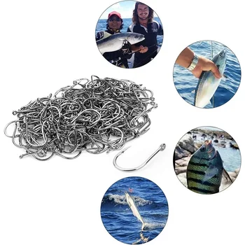 carbon Steel Fishing Hooks #3-#12 3