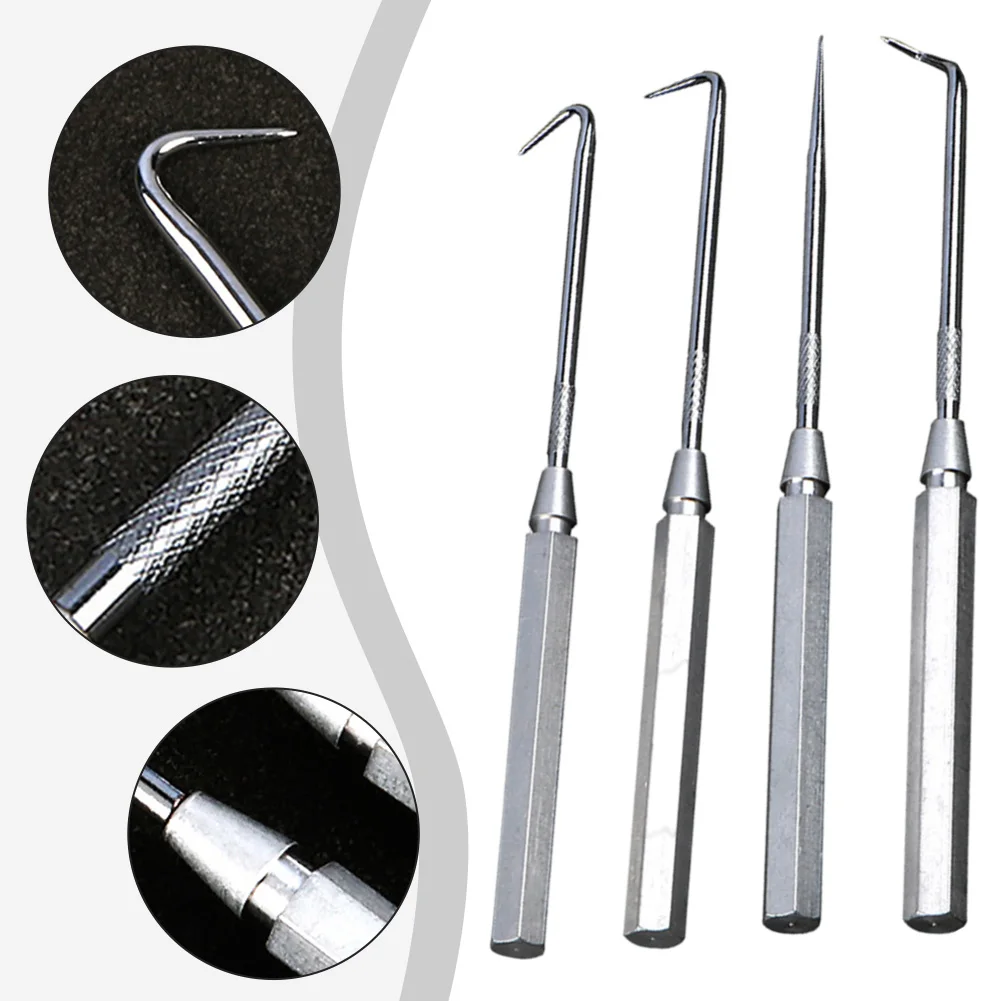 4pcs/set Car Pick And Hook Tool Hook And Pick Set O Ring Oil Seal Gasket Puller Remover Precision Hook And Pick Set Hand Tool