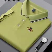 Polo brodé à manches courtes pour hommes, haut décontracté, à la mode, respirant, confortable et polyvalent, nouvelle collection 5