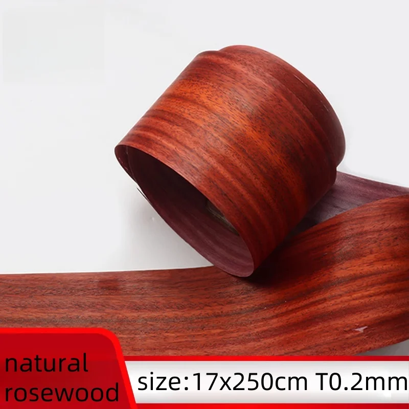 Natural rosewood veneer furniture speaker veneer home decoration adhesive surface veneers for wooden doors size:17x250cm T0.2mm wood veneer