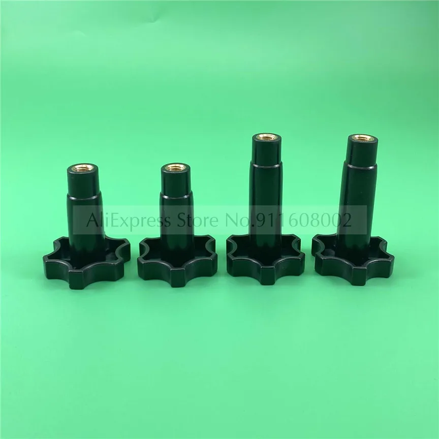 4 Plastic Screw Nuts Black Clamping Nuts Spare Parts For Soft Ice Cream Machine Accessories 2 Short + 2 Long Options M8/M10 ice cream maker