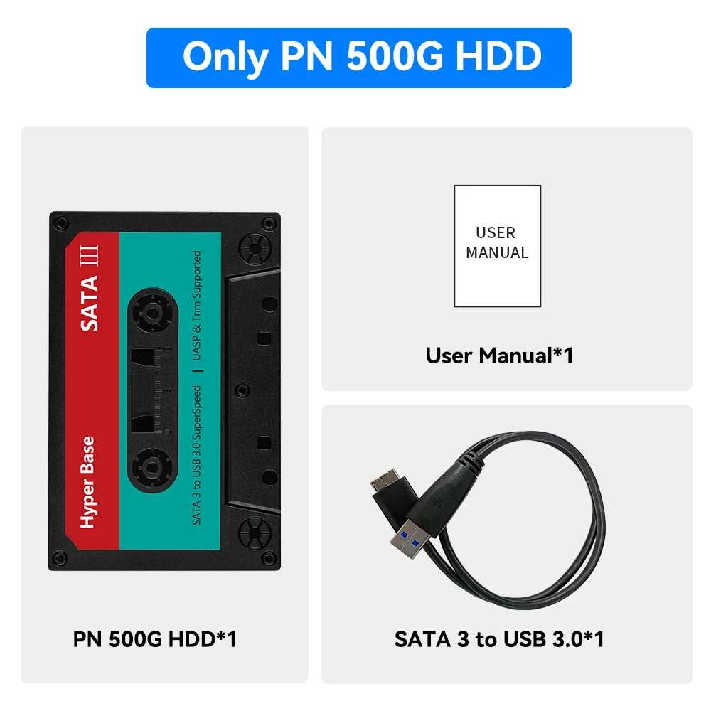 Playnite Portable Gaming HDD Game Console with 44 AAA Games For PS4/PS3/PS2/WiiU 500G Game Hard Drive Support Windows PC/Laptop