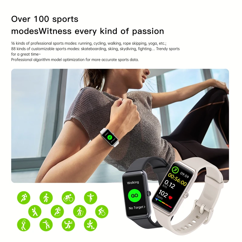 2026 New Smart Watch Women's Sports Fitness Bracelet Thermometer Health Monitor Waterproof Women Smartwatch 5