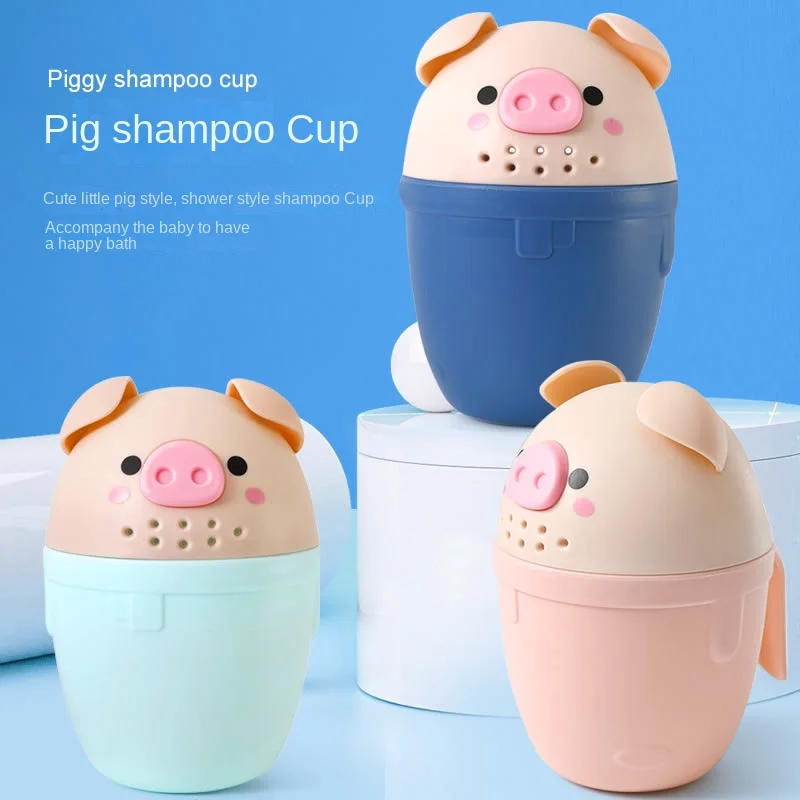 Children's Shampoo Cup Cute Cartoon Baby Shampoo Shark Cup Bailer Newborn Baby Toddler Bath Shower Scoop hair washing cups shampoo rinse cup