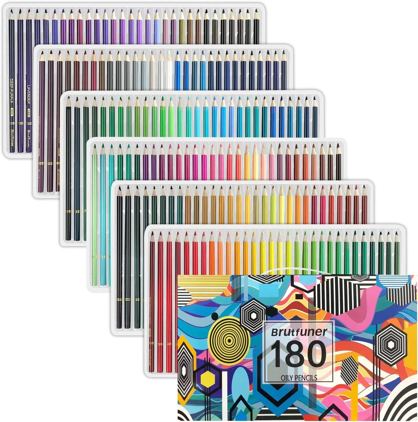 180-Color Artist Colored Pencils Set for Adult Coloring Books, Soft Core, Professional Numbered Art Drawing Pencils for Sketch 12pcs synthetic nylon tip filbert paint brushes set artist brush for acrylic oil watercolor gouache artist professional painting