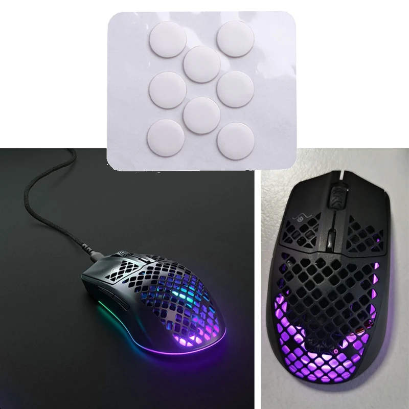 1set Enhanced Tiger Gaming Mouse Feet Mouse Skates Pad Rounded Glides Curved Edges For
