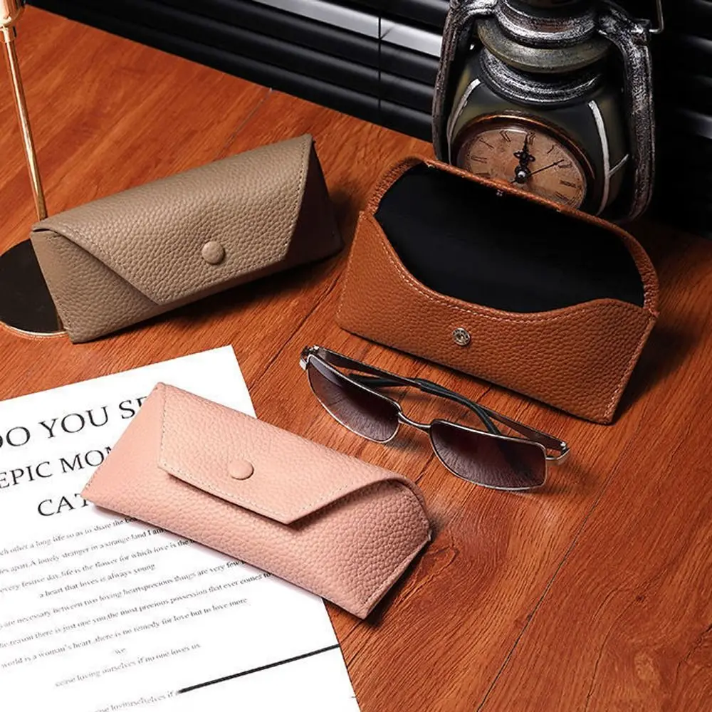

Solid Color Leather Sunglasses Box Bag Elegant Soft Waterproof Glasses Case Portable Simple Eyeglasses Holder Female/Male