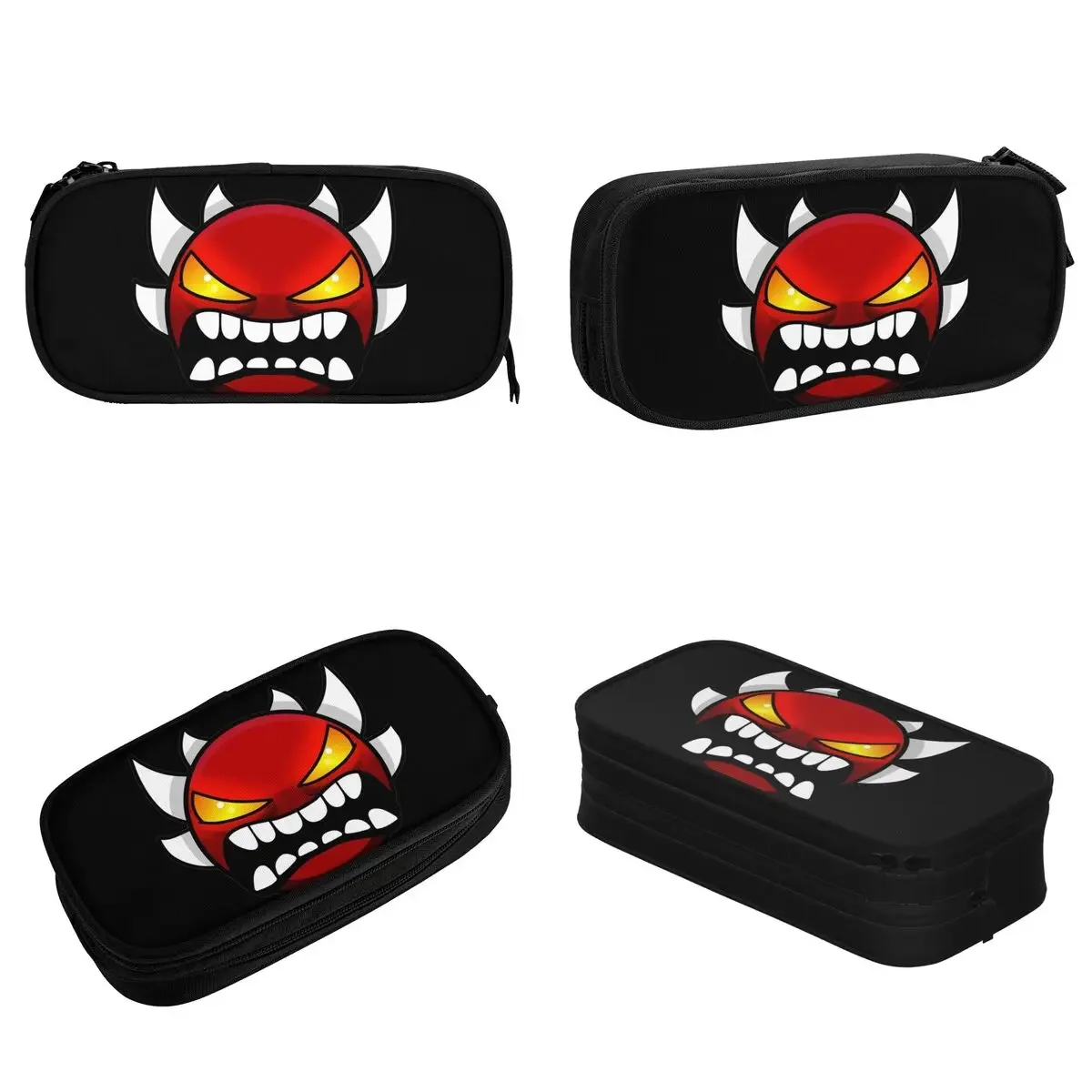 Geometry Game Dash Pencil Cases Extreme Demon Pen Bags Girl Boy Large Storage School Supplies Zipper Pencil Pouch 2