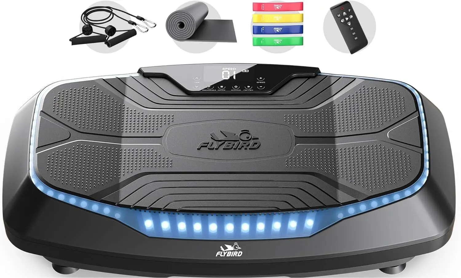 4D Vibration Plate-Triple Motors Oscillation, Linear, Pulsation Vibration Plate Exercise Machine, 30Hz-40Hz Pl