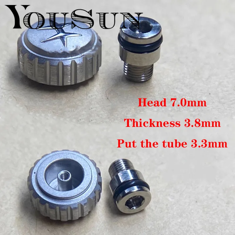 Per Hamilton Head Watch Handle Crown Sandblasted Head 7.0Mm Maniglia Tubo Raccordi Da 3.3Mm