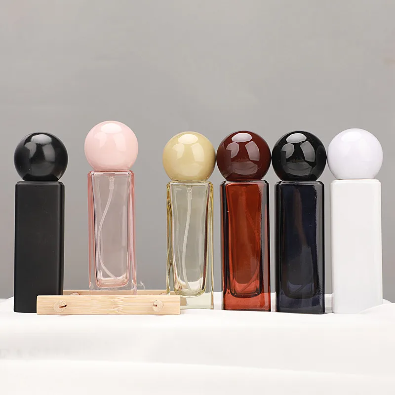 

30ml Exquisite Perfume Bottle Mixed Color Glass Spray Bottle Aluminum Spray Nozzle Portable Travel Cosmetic Dispensing Bottle