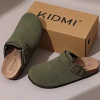 Litfun Suede Women's Clogs with Adjustable Strap Cork Footbed Leather Mules with Arch Support Unisex Outdoor Clogs Potato Shoes - Image 4