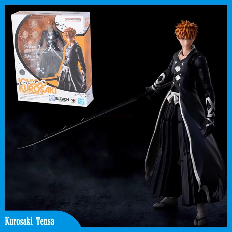 

Bandai Original S.H.Figuarts Bleach Ichigo Kurosaki Tensa Zangetsu Shf Action Figures Collection Model Toys For Children