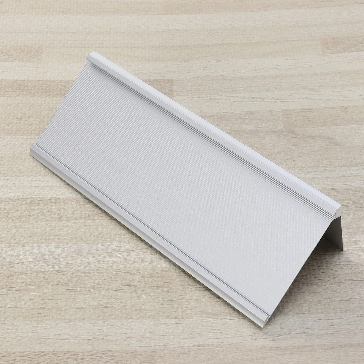 알루미늄 L형 명함 홀더 사무실 책상용 슬림 ID 신용 카드 정리함 세련된 실버 마감