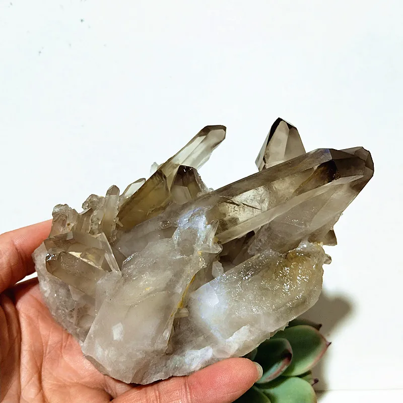 Natural Smoky QuartzQuartz Crystal Shinning Raw Stone Mineral Specimen Room Decor Rare Crystals Gemstones Powerful Energy Chakra 5
