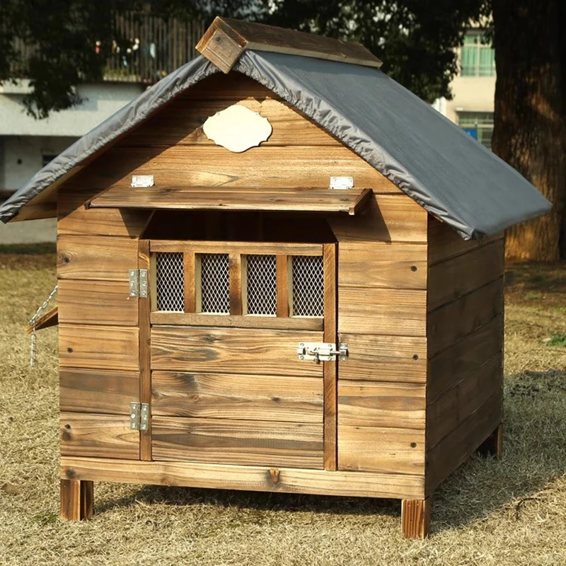 

Simple Design Kennel Cage Solid Wood Outdoors Sunshade Burliness Ventilate Kennel Dog House Castle Los Perros Dog Supplies LVKC