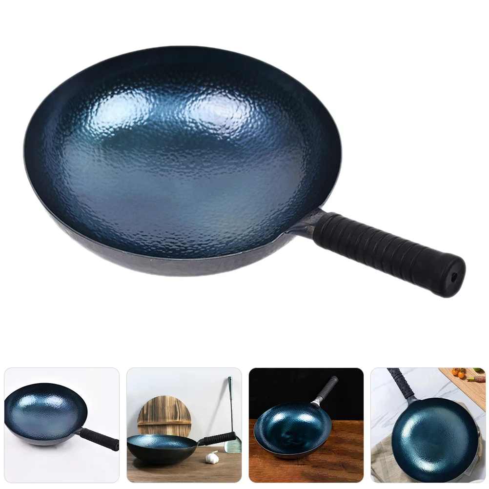 

Traditional Iron Wok Iron Frying Pan Home Frying Pan Gas Stove Cooking Pot Wok Stir-fry Pan