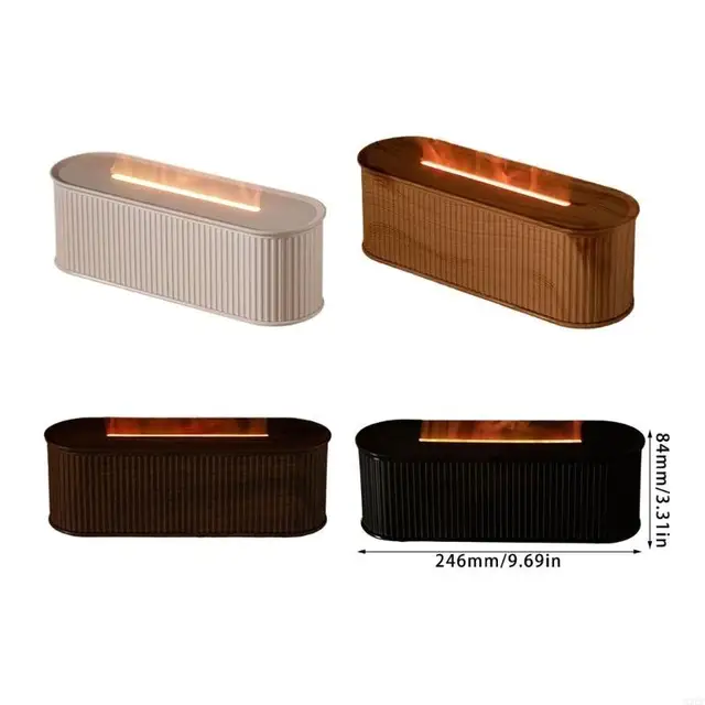 2025 New Colorful Gradients Flame Essential Oil Diffuser Elegant Desktop Air Humidifier Aromas Diffuser for Home Hotel Use 6
