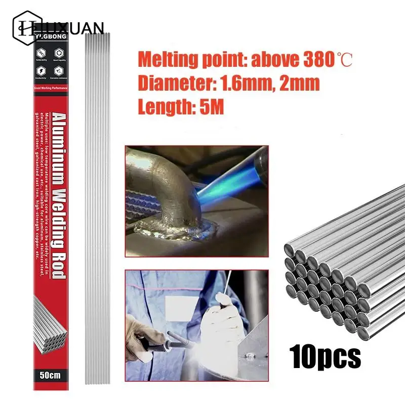 10pcs Universal Welding Rods Copper Aluminum Iron Stainless Steel Fux