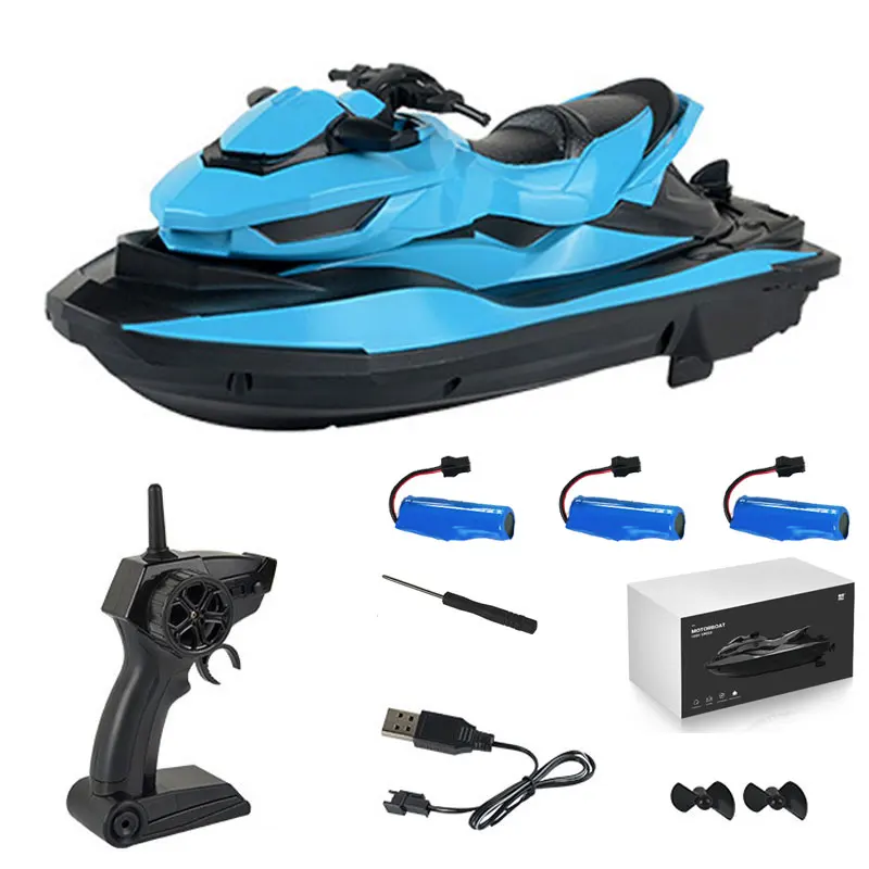 Racing RC Boat High Speed Radio Remote Control Speedboat Waterproof Rechargeable Electronic Motorboat For Pool Game Kids Gift 2
