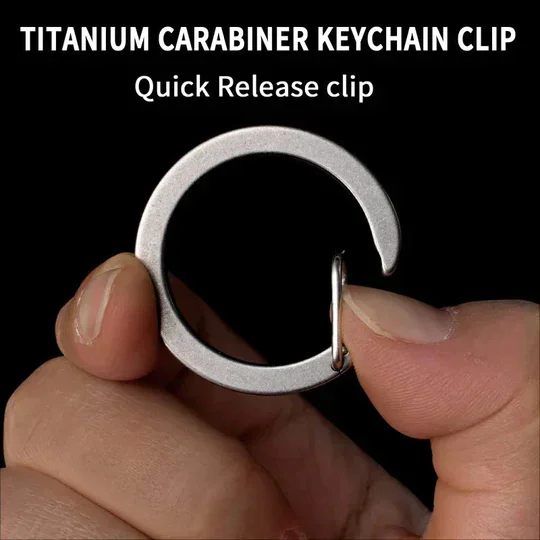 Round Carabiner with Split Key Ring and Mini Card