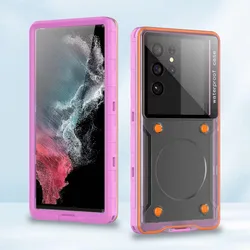 Universal IP68 Waterproof Diving Phone Case - Premium Underwater Protection Box for All Nothing (Pink)