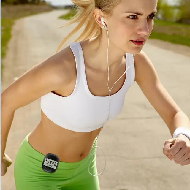 Step Counter For Walking Digital LCD Display Walking Pedometer Step Counter With Clock Function Portable Odometer Fitness