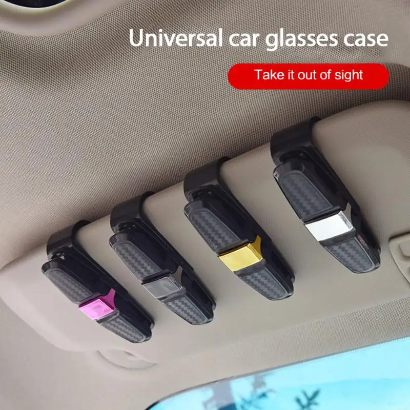 

Car Holders Glasses Car Sun Visor Sunglasses Eyeglasses Mount With Ticket Card Clip Storage Organizers Holder Car Accessories