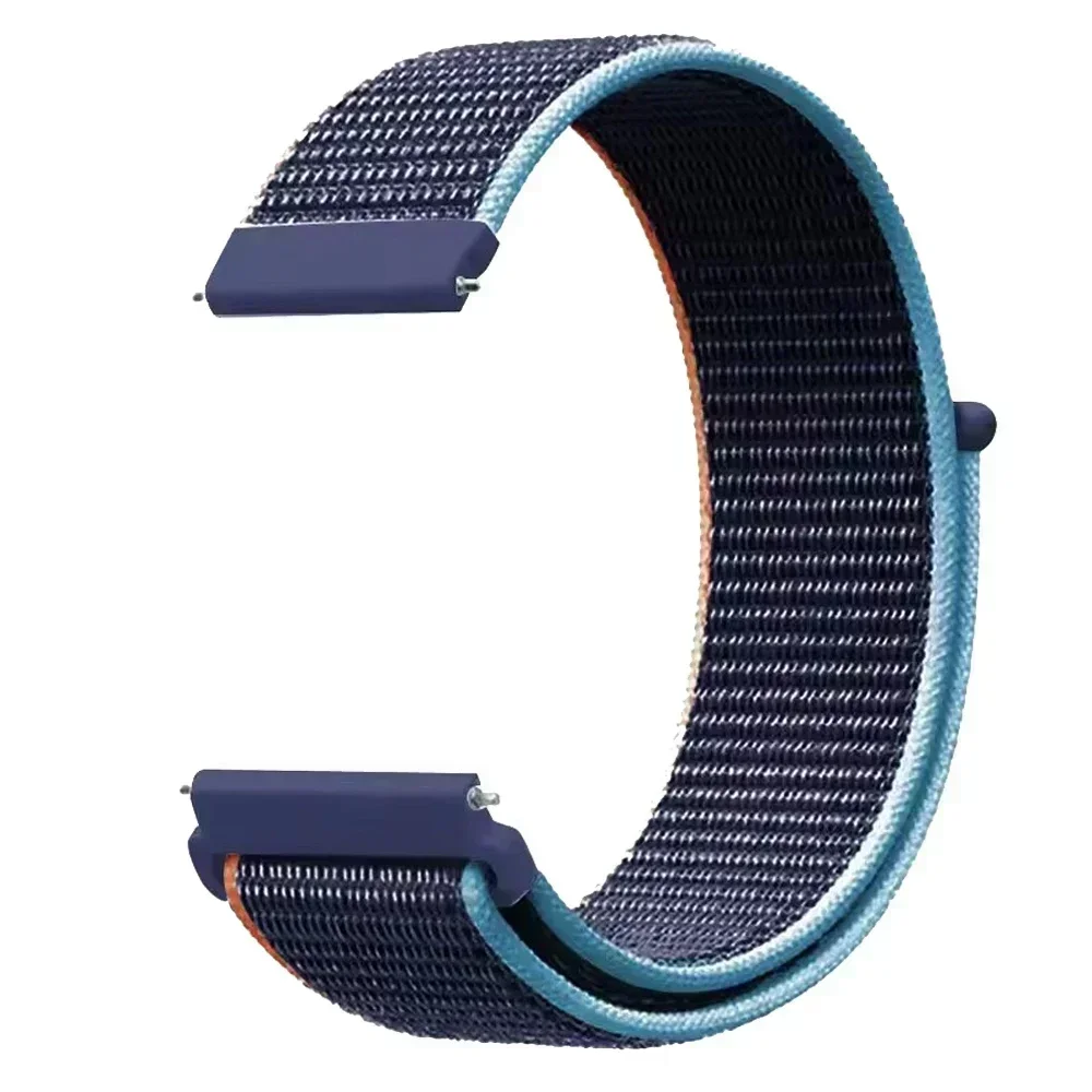 Nylon Loop Woven Watch Band, Adjustable 20-22mm Strap
