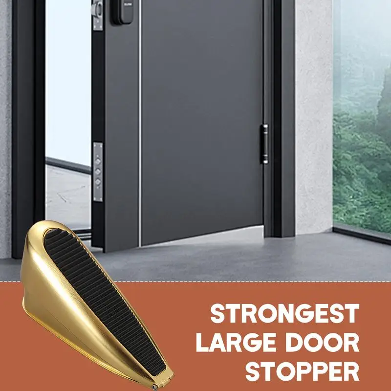 Anti-Collision Door Jammer No-Punch Door Holder Anti-Slip Thickening Windproof Moving Retainer for Metal Doors Double Doors